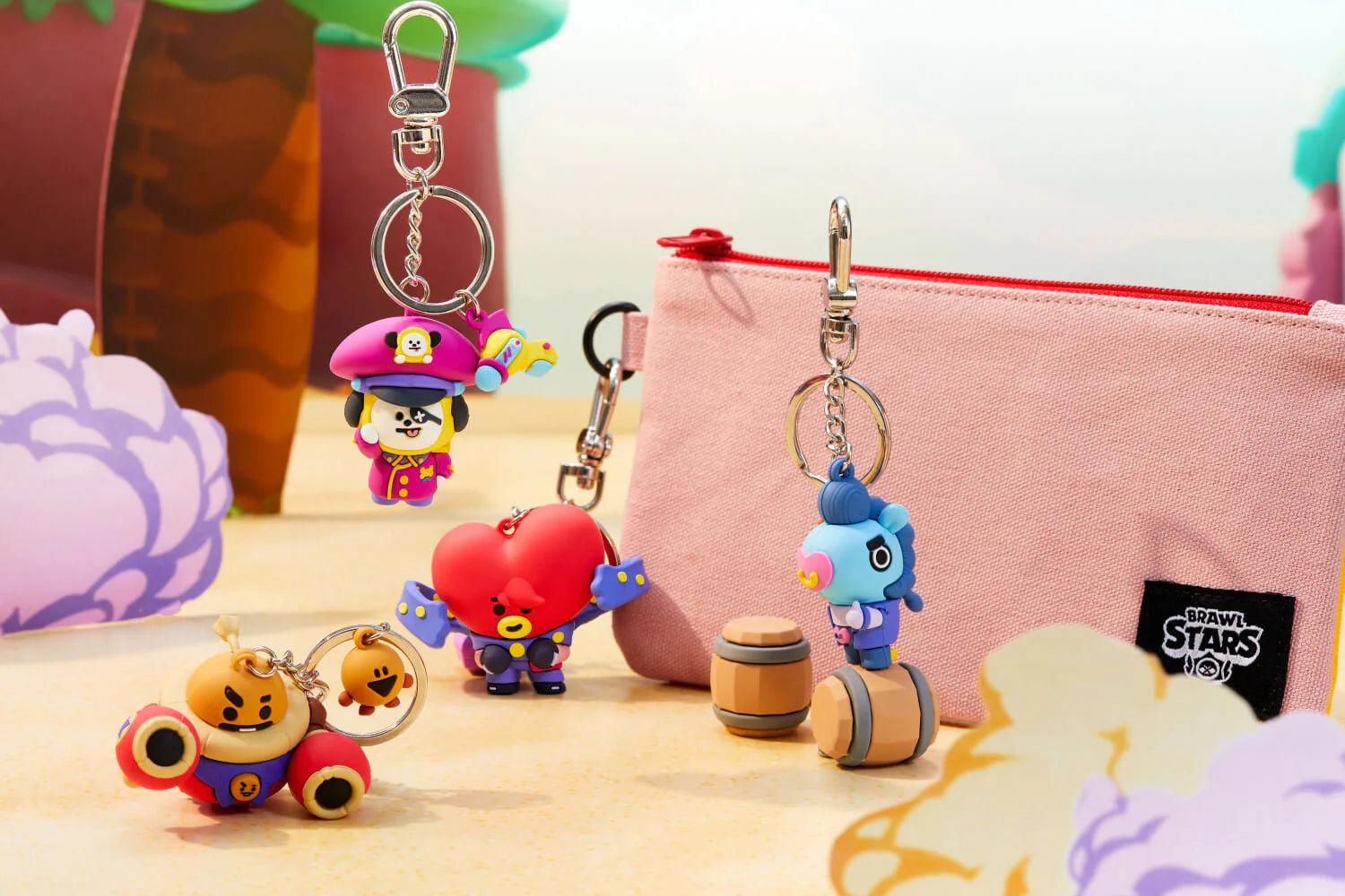 BT21 X BRAWL STARS EDGAR TATA KEYRING