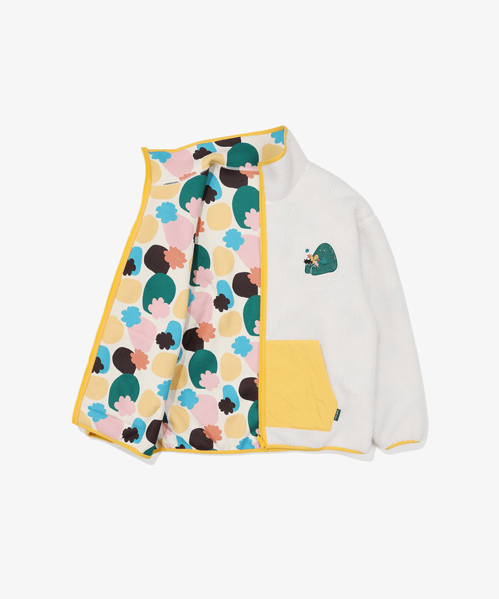 BTS IN THE SOOP REVERSIBLE FLEECE JACKET (IVORY) MEDIUM