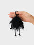 COLLER MINI FURRY DOLL KEYRING BLACK