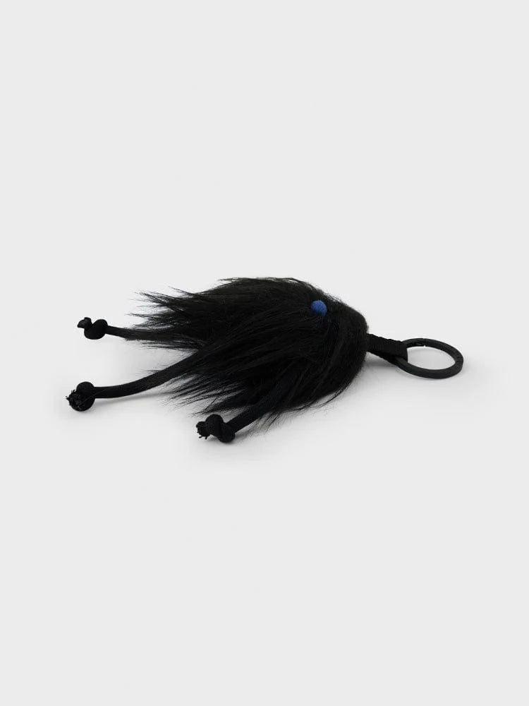 COLLER MINI FURRY DOLL KEYRING BLACK