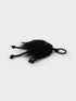 COLLER MINI FURRY DOLL KEYRING BLACK