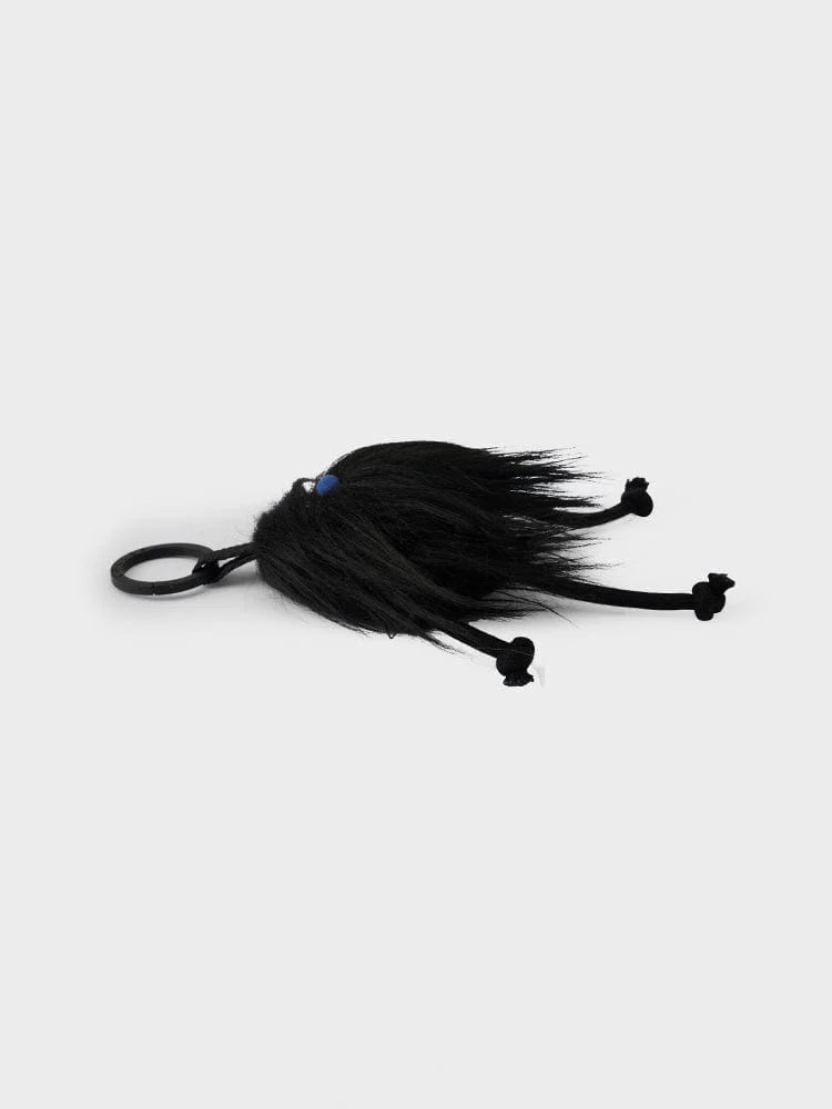 COLLER MINI FURRY DOLL KEYRING BLACK