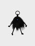 COLLER MINI FURRY DOLL KEYRING BLACK