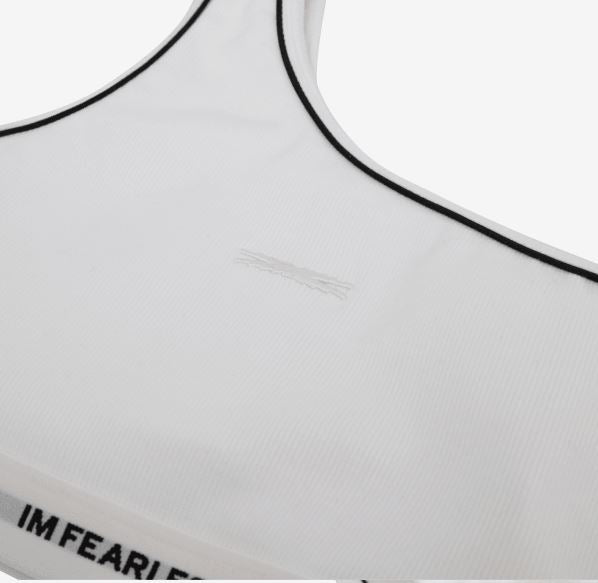 LE SSERAFIM ONE SHOULDER BRA (WHITE) LARGE