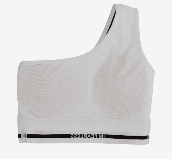 LE SSERAFIM ONE SHOULDER BRA (WHITE) LARGE