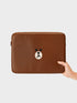 LINE FRIENDS BROWN LEATHER-LIKE LAPTOP SLEEVE (13INCH)