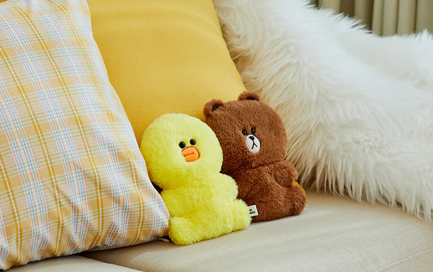 LINE FRIENDS BROWN FLAT FUR DOLL