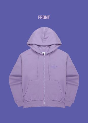 BTS BUSAN ZIP-UP HOODIE (LAVENDER) S/L