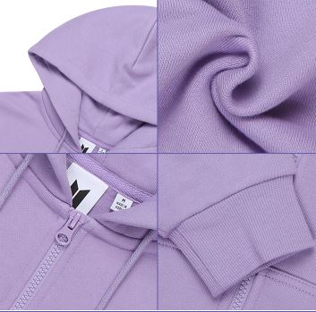 BTS BUSAN ZIP-UP HOODIE (LAVENDER) S/L