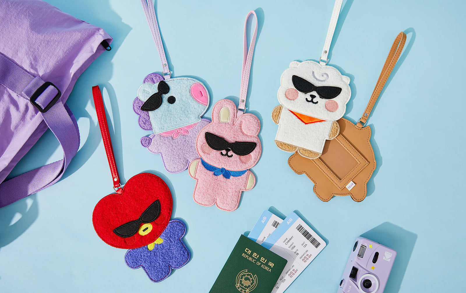 BT21 TATA BABY TRAVEL PLUSH LUGGAGE TAG
