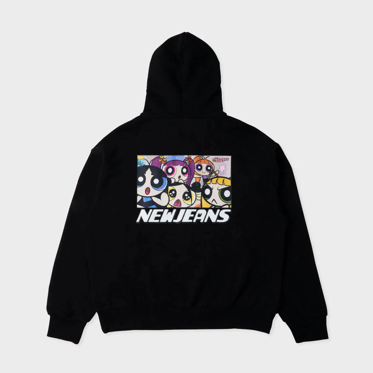 THE POWERPUFF GIRLS X NJ FULL ZIP HOODED SWEATSHIRT BLACK L/XL