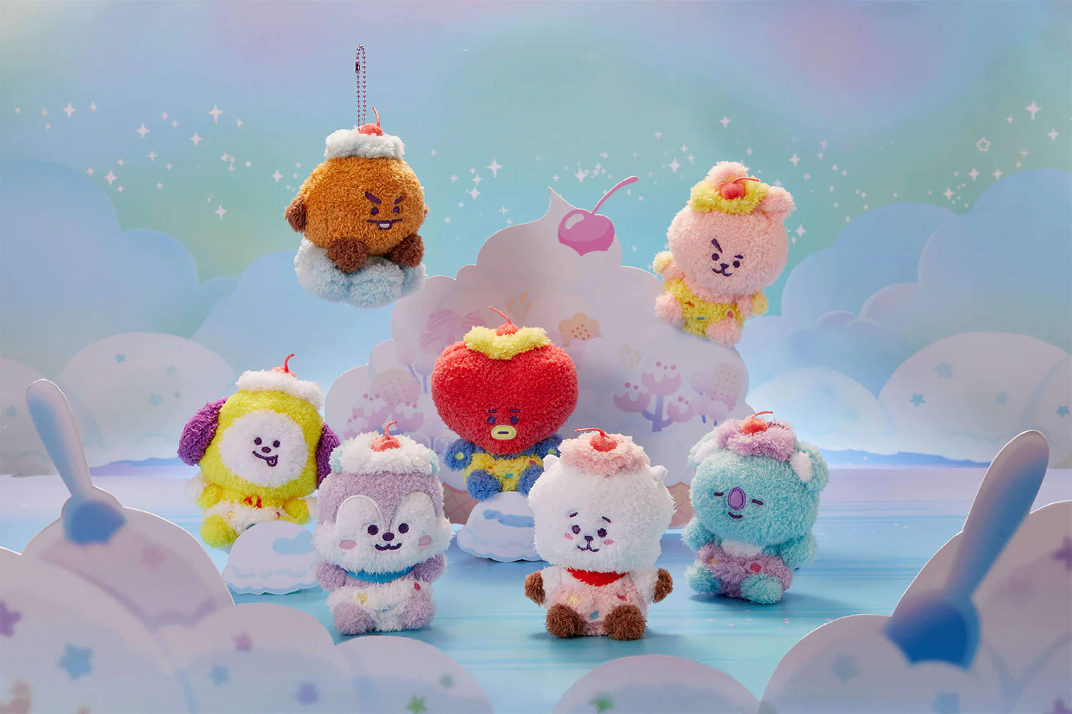 BT21 MANG ON THE CLOUD PLUSH KEYRING