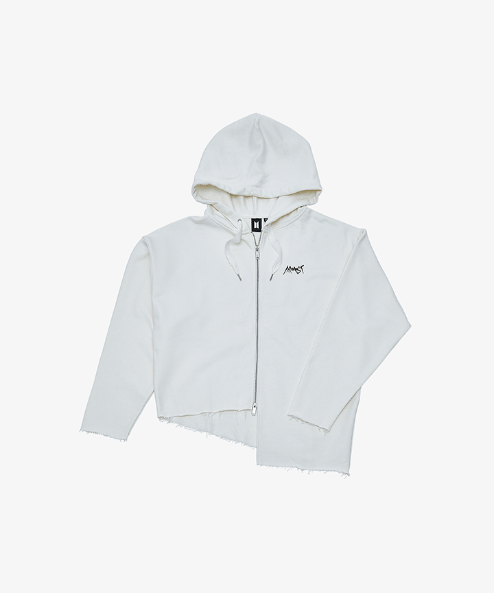 BTS JUNG KOOK ARMYST ZIP-UP HOODY (WHITE) M/L/XL