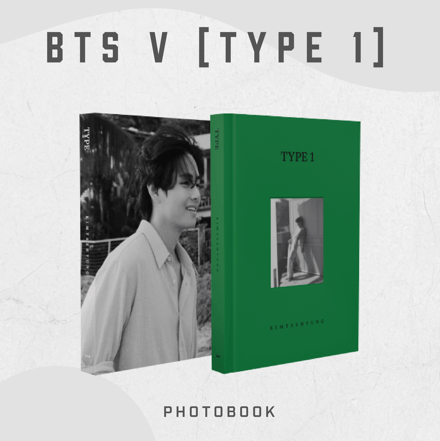 BTS V - TYPE 1 FULL SET (HARDCOVER PHOTO BOOK & MAGAZINE) + WEVERSE POB